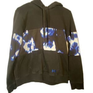 Under Armour Black Hoodie with Blue and White Accents